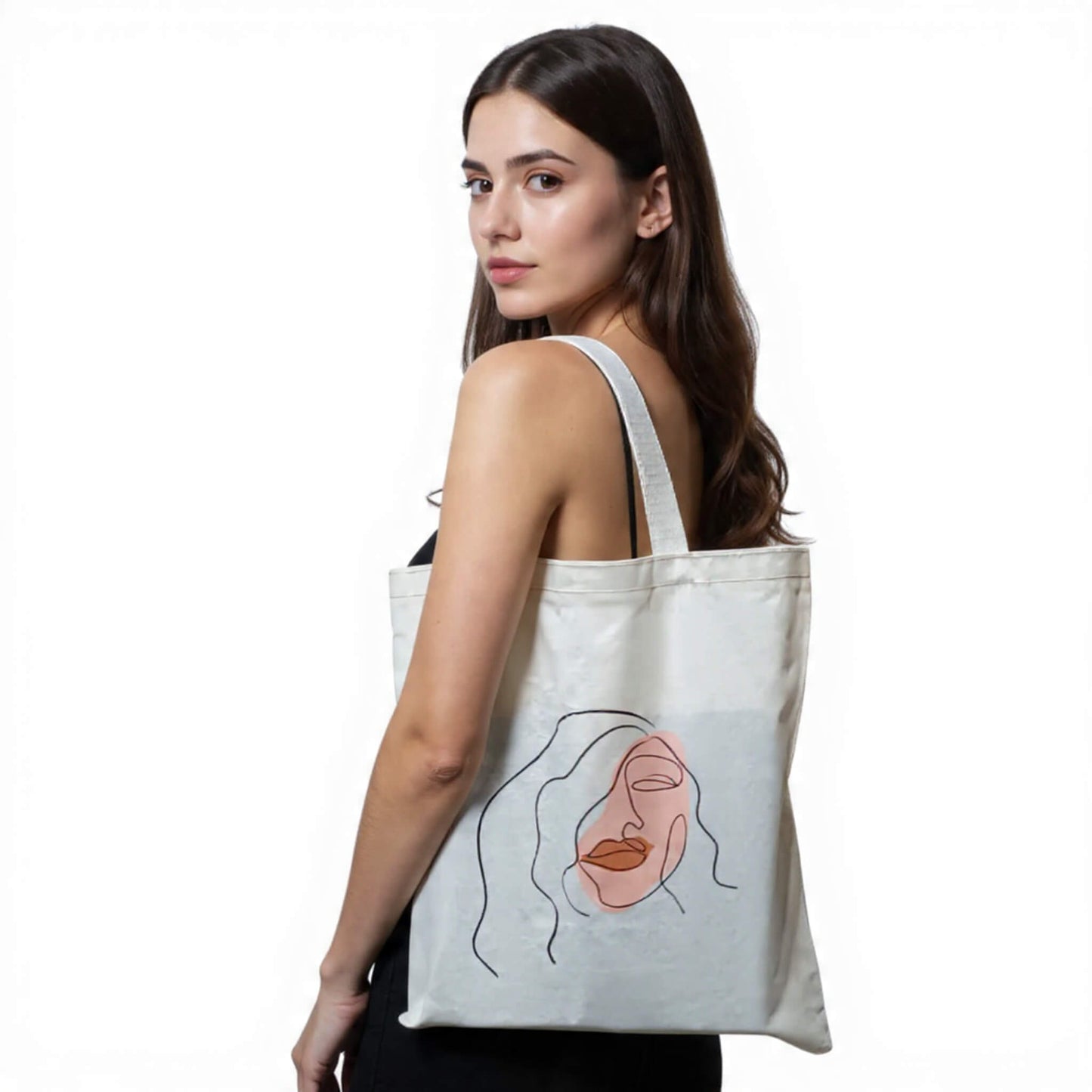 Güçlü kadınlar serisi: Organik bez çanta, ham bez çanta, alışveriş çantası, omuz çantası, kanvas çanta.