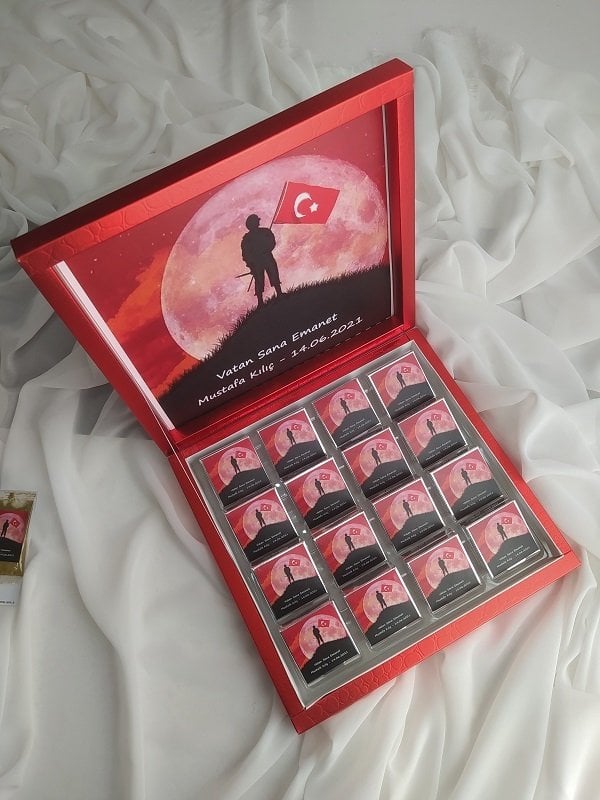 Askere Gönderme Mevlid ve Kutlaması Asker Çikolata Kutusu