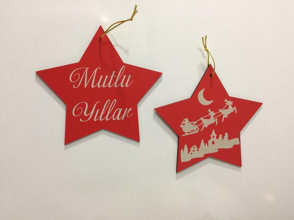 Mutlu Yıllar Yılbaşı Ağacı Süsü