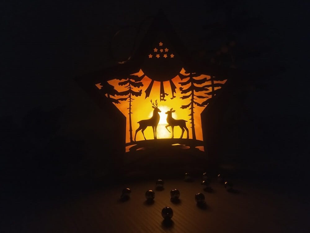 Yılbaşı Dekoru Hediyelik, Yılbaşı Masası Dekoratif Ahşap Mumluk