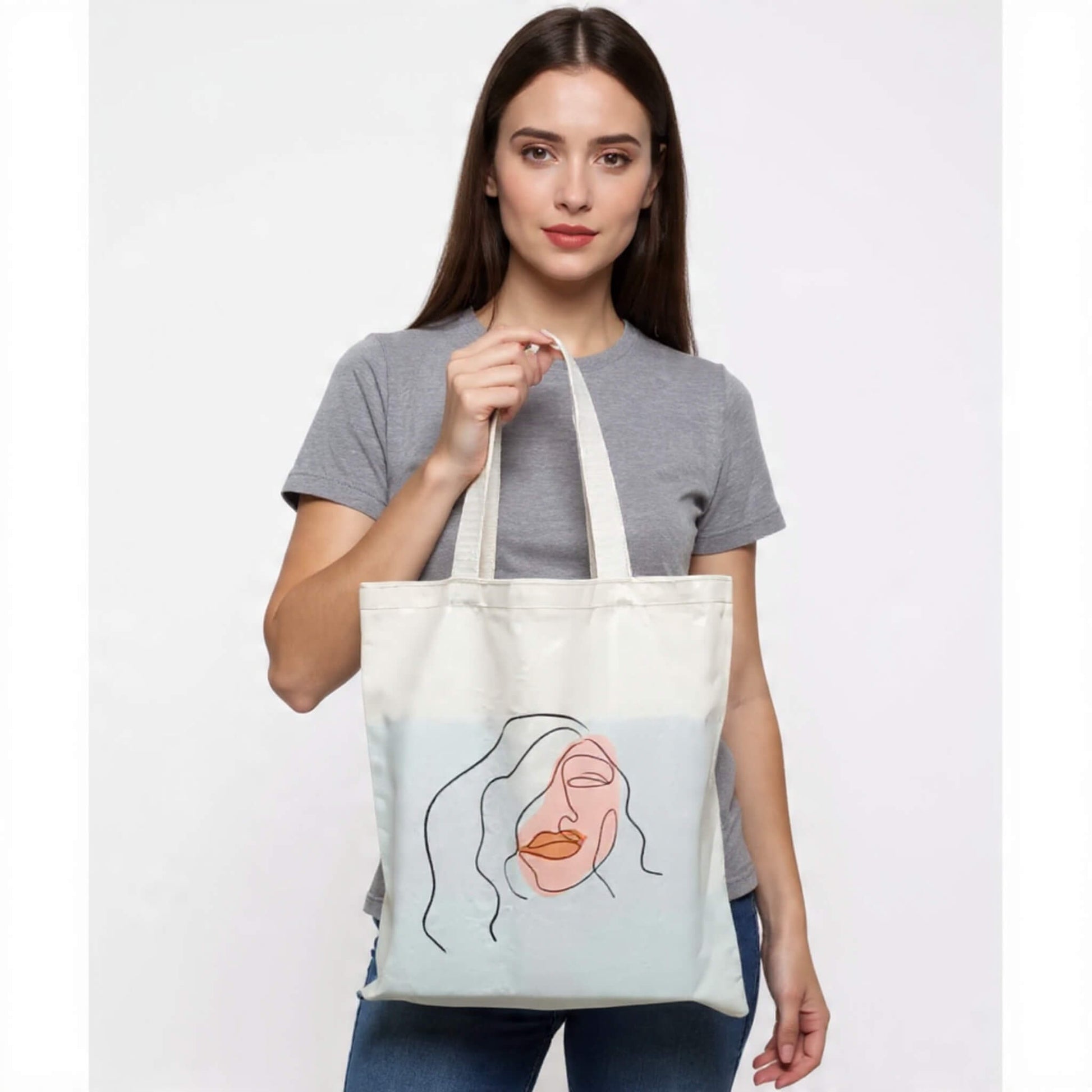 Güçlü kadınlar serisi: Organik bez çanta, ham bez çanta, alışveriş çantası, omuz çantası, kanvas çanta.