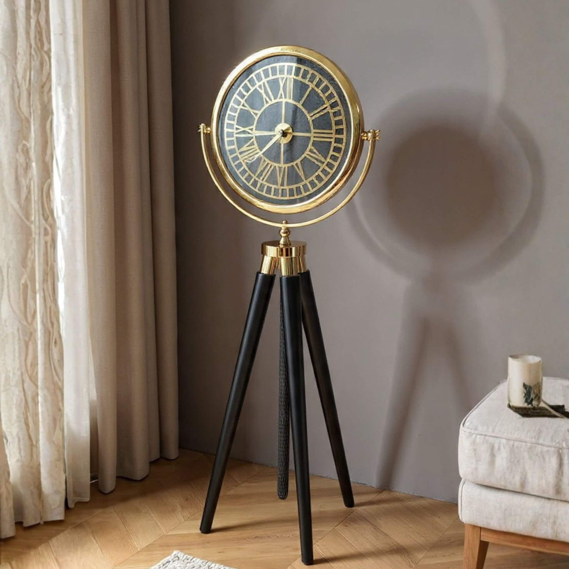 Dekoratif Tripod Ayaklı Saat modellerini incele. Metal Çerçeveli, ahşap ayaklı dekoratif 3 ayaklı saat modellerini ve fiyatlarını incele.