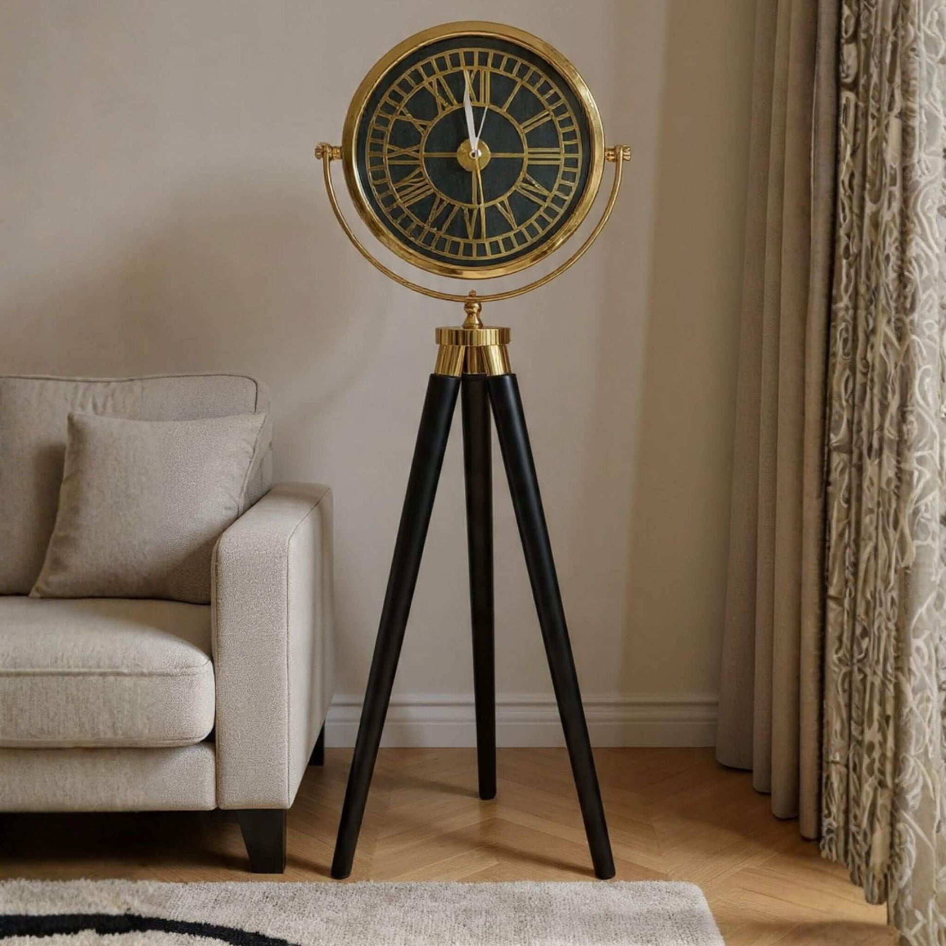 Dekoratif Tripod Ayaklı Saat modellerini incele. Metal Çerçeveli, ahşap ayaklı dekoratif 3 ayaklı saat modellerini ve fiyatlarını incele.