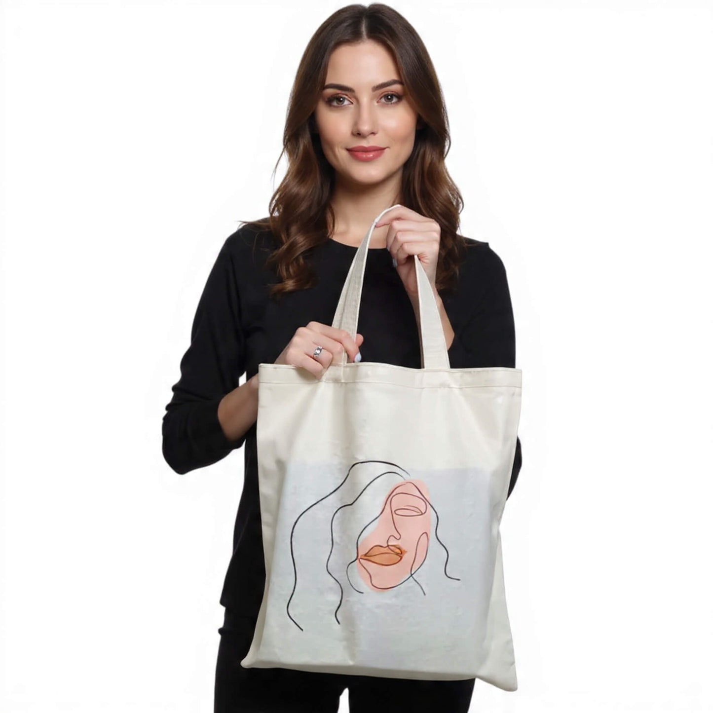 Güçlü kadınlar serisi: Organik bez çanta, ham bez çanta, alışveriş çantası, omuz çantası, kanvas çanta.