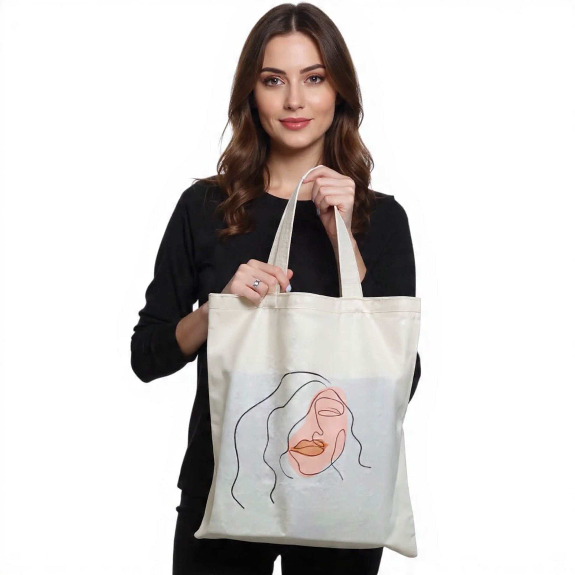 Güçlü kadınlar serisi: Organik bez çanta, ham bez çanta, alışveriş çantası, omuz çantası, kanvas çanta.