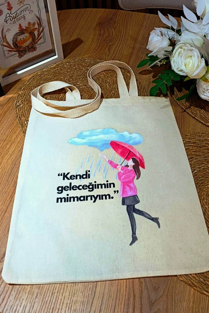 Doğal pamuklu bez çanta, sonbaharın sıcak tonlarını yansıtan çevre dostu ve şık bir tasarım – Hepiden