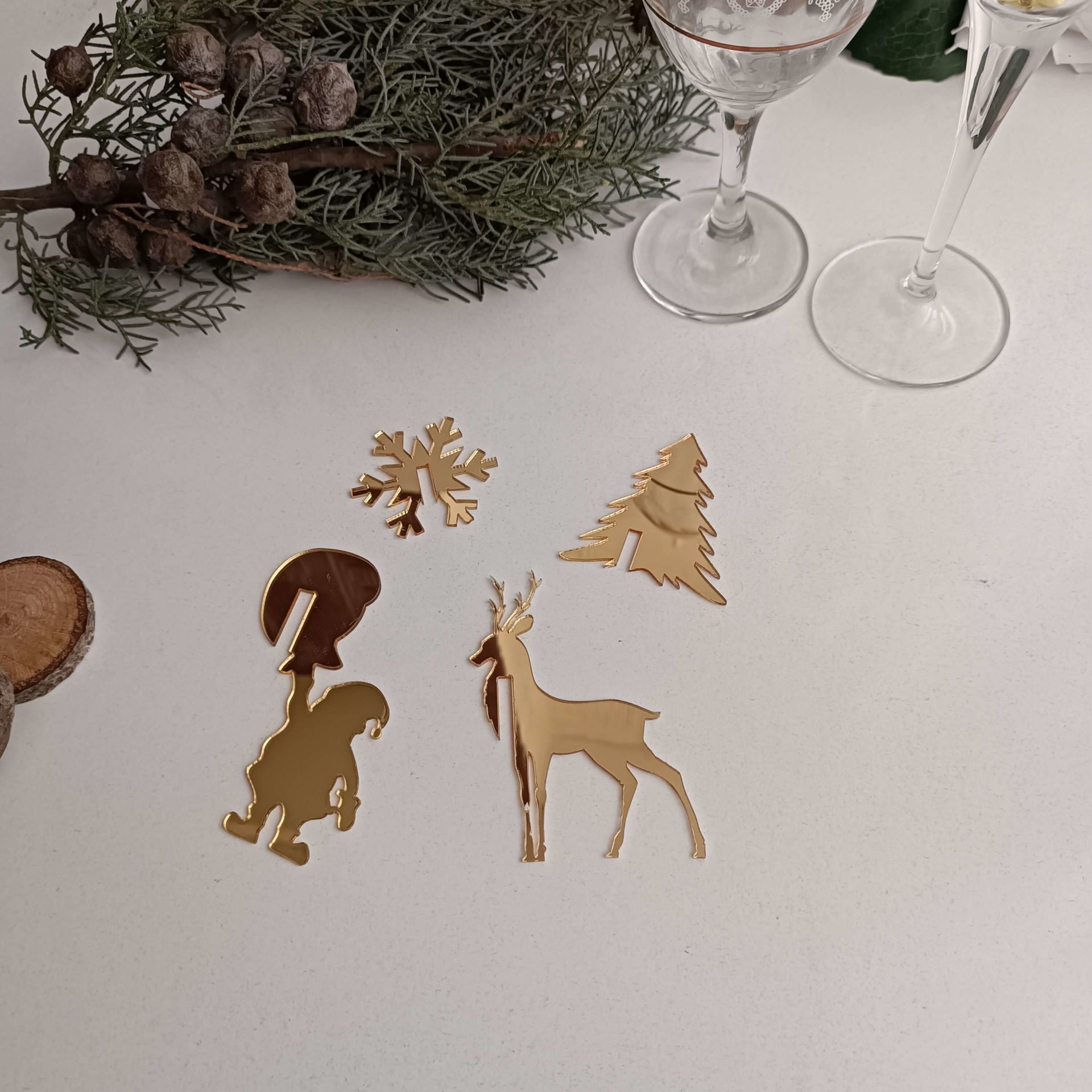 Christmas Table Decor, Christmas Ornaments