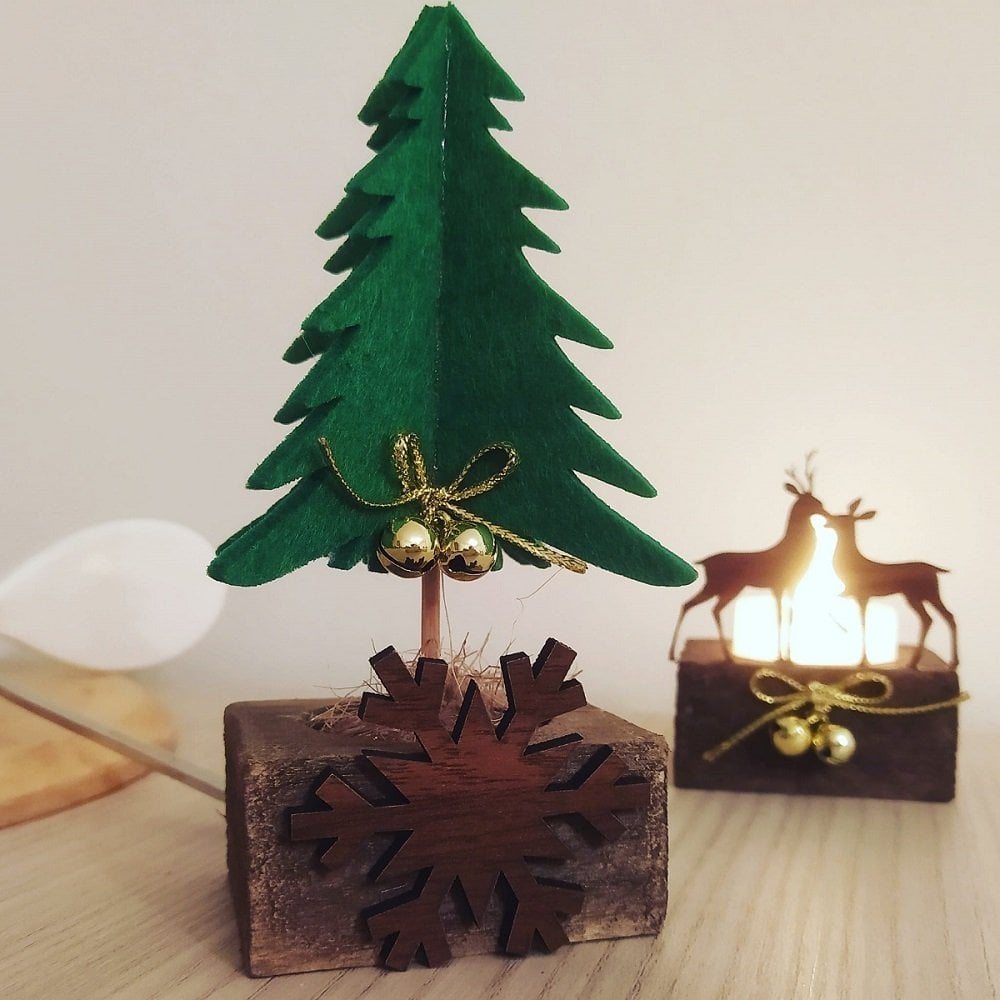 Ahşap Mumluk, Yılbaşı Hediyelik Mumluk